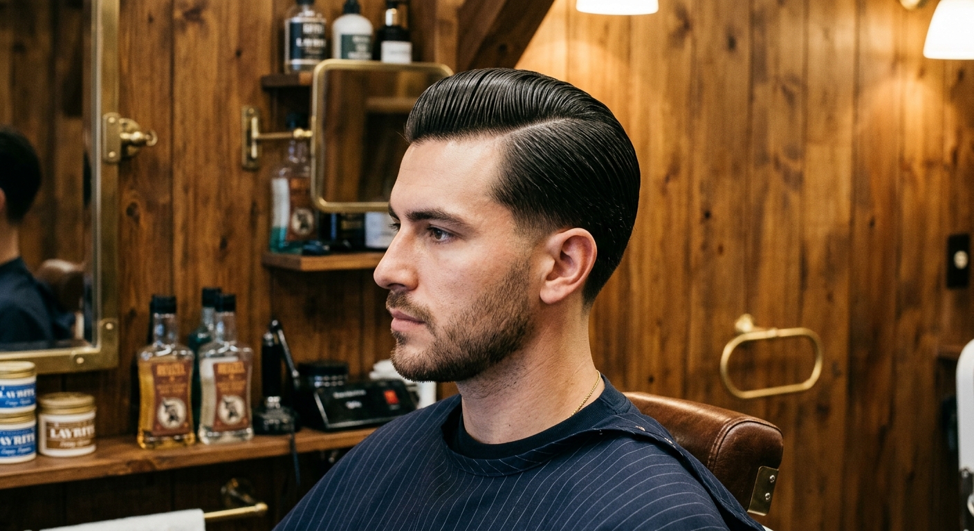 Classic scissor cut finished with razor line